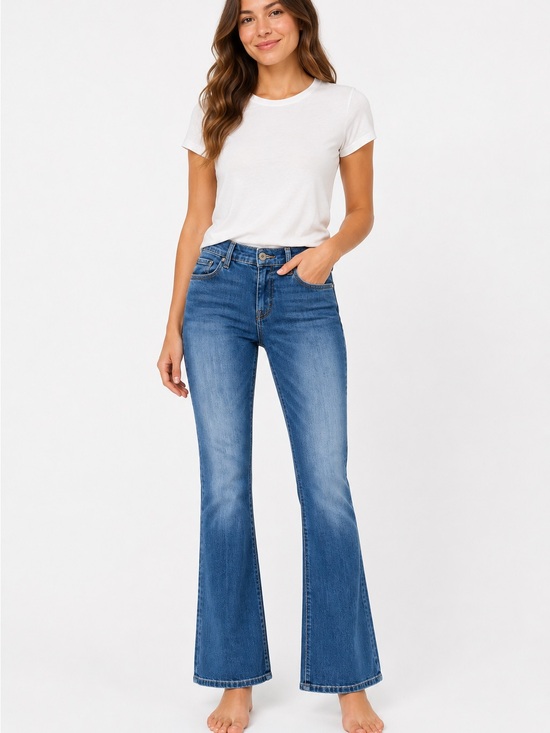 torrid Denim - Torrid Mid Blue High-Rise Flare Jeans- size 18xlt